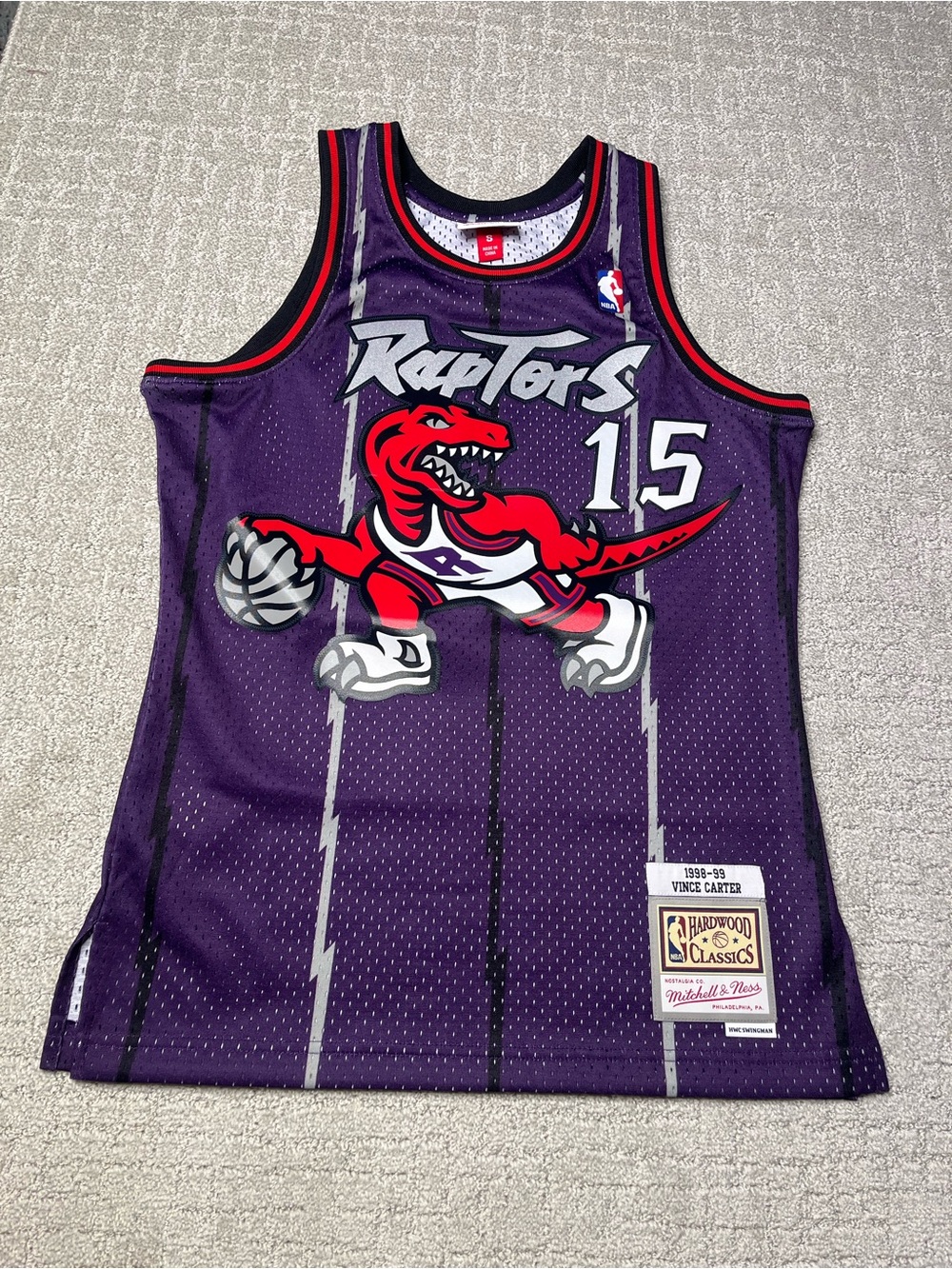 Mitchell & Ness NBA 98-99 Toronto Raptors Vince Carter Purple Jersey Mens S